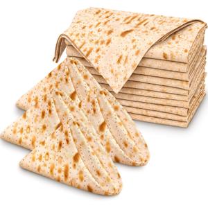 Hahafelt 12 Pcs Passover Napkins Cotton Linen Cloth Napkins 17.72 Inch Passover Matzoh Reusable Pesach Jewish Festival Square Table Decorations for Seder Dinner Party Favors