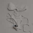 ZAFUL Women O Ring Bandeau Bikini Set, Strapless Swimsuit Tie Bikini High Cut 2 Pieces Bathing Suit M