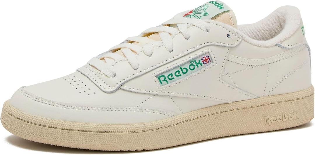 Reebok Mens Club C 85 Vintage Tennis Sneakers for Men (13, Top-chalk/Paperwhite/Glen Green)