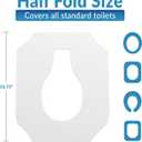 Reli. Toilet Seat Covers (1250 Pcs, 5 Packs of 250) | Disposable Toilet Seat Cover - Flushable - 14x16" (Half-Fold) | Paper Liners for Restroom, Bathroom, Travel, Camping, Kids Potty Training
