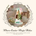 Ashler Easter Bathroom Rug, Egg and Bunny Soft Tufted Absorbent Bath Mat for Easter Decor, Green Area Rugs for Front Door, Living Room Bedroom, Kitchen, 23.5x45IN
