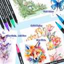 Markers for Adult Coloring Books No Bleeding, 72 Colors Dual Tip Coloring Markers for Adults, Brush&Fine Tip Art Supplies for Calligraphy, Journaling, Sketching, Christmas Gifts for Teens with Case