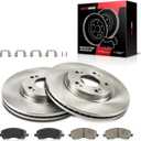 Torchbeam Front Brakes and Rotors Kit Front Brake Pads Brake Rotors and Pads Compatible with Jeep Patriot, Compass, Avenger, Outlander,Chrysler 200,Caliber,Brake Pads and Rotors Kit, 6pcs, 31346 D866