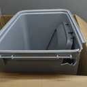 IRIS USA Dog Food Storage Container with Wheels, Airtight Lid, 2-Cup Scoop, Up to 40 Pounds Pet Food Storage, Built in Scoop Storage in Lid, Versatile Pet Food Bin, Portable, BPA Free, Gray/Dark Gray