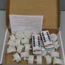 Homemory 24pcs Flameless LED Tea Lights with Remote & Timer, 400+Hours Realistic Flickering Battery Candles for Seasonal, Tabletop, and Centerpieces Decor (Warm White Glow, White Base)