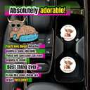 2 x Cow Car Coasters for Cup Holders - 2 Pack Cute Cow Print Car Accessories for Women, Funny Highland Cows Stuff Decor, Absorbent Ceramic Cup Holder Coaster for Car to Keep Clean, Country Western Gift