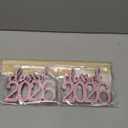 Amyhill 24 Pcs 2026 Graduation Decorations Class of 2026 Graduation Centerpiece Sticks Glitter Double Sided for Table Grad Party Decorations for Vase Table Toppers Supplies(Pink)