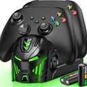 Charger Station Compatible with Xbox Controllers, 2x5520mWh Rechargeable Battery Pack for Xbox One/Series X|S Controllers with Dual Charging Dock and 4 Covers (Controller Not Included)