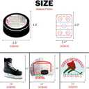 Hockey Ornaments 4.0 Inch Plastic Christmas Ornaments Christmas Tree Decorations with Hanging Loop for Christmas Tree Home Xmas Holiday Party Decor(10Pieces)