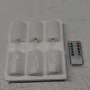 Eywamage White Flameless Votive Candles with Remote Batteries, 2x3 inch Flickering Small LED Wax Pillar Candles 6 Pack