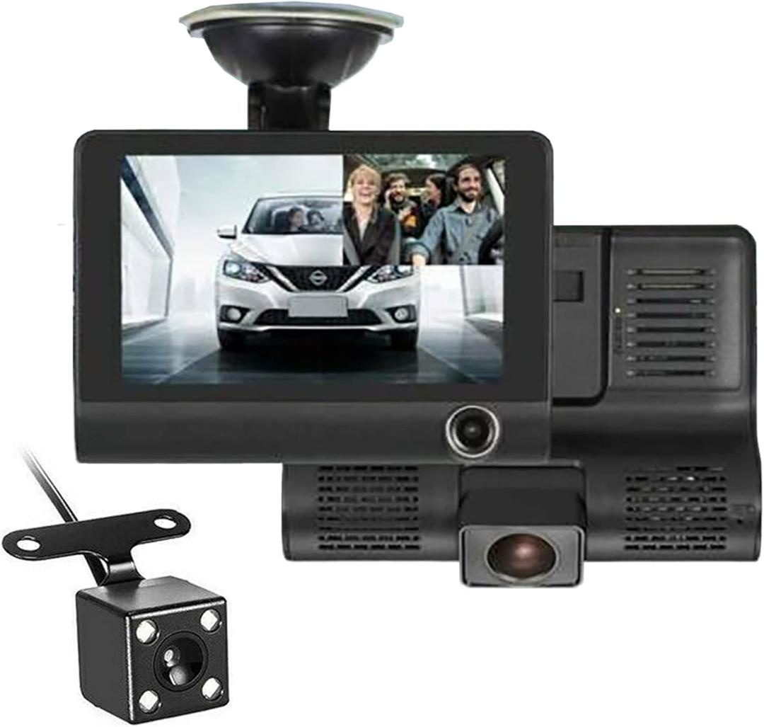 Dash Cam, Dash Cam Front and Rear, 4 inch Dash Camera for Cars, 1080P, 170 Wide Angle, Night Vision WDR G-Sensor Parking Monitor Loop Recording Motion Detector