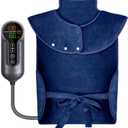 Heating Pad for Back Pain Relief, Large Electric Heat Pad for Neck and Shoulders, 6 Heat Settings & Auto Shut Off Hot Pad, Machine Washable Ultra Soft Fabric, Gifts for Women, Men, Mom, Dad (37''x 24'', Blue)