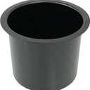 SEETOOOGAMES Jumbo Aluminum Drop-in Poker Table Cup Holder Insert) (Black)