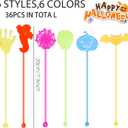 36pcs Halloween Party Favors Sticky Hands, Spider Web Skull Bat Stretchy Sticky Toys For Boys Girls, Birthday Party Supplies, Non Candy Halloween Treats Goodie Bag Stuffers