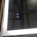 Keonjinn 40 x 32 LED Mirror for Bathroom with Frontlit & Backlit, Brushed Gold Framed Mirror with Lights, Anti-Fog, Stepless Dimmable 3 Color Lights, Tempered Glass(Horizontal/Vertical)