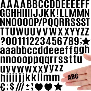 Letter Stickers Small Alphabet Stickers Numbers and Letters Self Adhesive Vinyl Waterproof Sticker for Scrapbooking, Water Bottles,Cup,Mailbox Address,Sign,DIY Crafts Art (Black, 0.5 Inch)