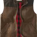 Legendary Whitetails Men's Tough as Buck Vest for Men, Work Flannel Lined Hunting Outerwear, Casual Western Insulated Zip Up, Rawhide, X-Large