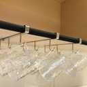 Mug Hooks Under Cabinet , 304 Stainless Steel Cup Hooks for Hanging Under Shelf, Mug Organizer Rack with 9 Hooks for Displaying Mugs, Coffee Cups and Kitchen Utensils,Fit for 0.8" or Less thickness (3PCS)