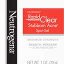 Neutrogena Rapid Clear Stubborn Acne Spot Treatment Gel, Maximum Strength 10% Benzoyl Per-oxide Treatment Medication for Acne Prone Skin, Pimple Cream Reduces Size & Redness, 1 oz
