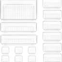 Vtopmart 15 PCS Clear Plastic Drawer Organizers Set, 4-Size Versatile Bathroom and Vanity Organizer Trays, Non-Slip Storage Containers for Makeup, Jewelries, BedroomKitchen Utensils and Office
