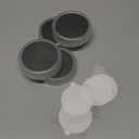 Lacasa 4-Pack Solar Deck Lights Outdoor Waterproof LED, Garden Step Lights Solar Powered Driveway Dock Lights Marine, Dusk to Dawn Lighting for Yard Patio Pathway, Round, Warm White