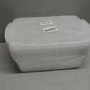 Jekiyo Clear Plastic Storage Bin, 14 Quart Latching Box Container with Lid, 4 Packs