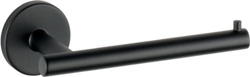 Delta Trinsic (1-Pack) Toilet Paper Holder Matte Black Tissue Roll Holder for Bathroom Organization and Storage Single Post Toilet Tissue Holder Wall Bathroom Accessories 75950-BL