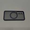 TOCOL Magnetic for Samsung Galaxy S25 Case, Upgraded Full Camera Protection, Compatible with Magsafe, Drop Protection Slime Clear Back Cover for Samsung Galaxy S25 6.2-Inch (Blue)