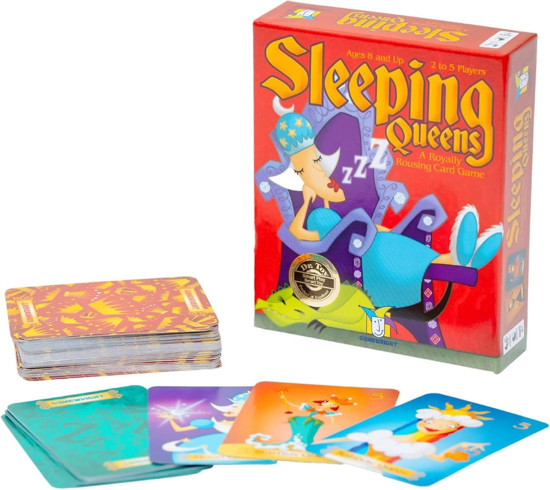 Sleeping Queens Fun Card Game for Kids and Families. Great for Kids aged 8+ and 2-5 Players, from Gamewright. (5.75 x 4.75 x 1.5)