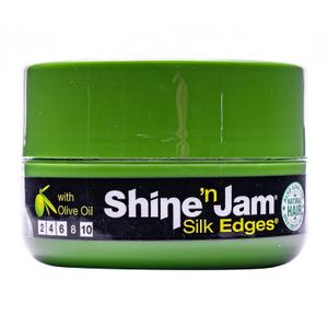 AmPro Shine-n-Jam Edges - Excellent for Taming Fringe, Ponytails, and Updos - Provides Firm Hold with Non-Greasy Shine - Moisturizes and Smoothes Hair with Silk Proteins - 2.25 oz