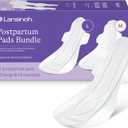 Lansinoh Postpartum Maxi Pads Bundle, 40 Count, Heavy Absorbency Overnight Pads with Wings, Includes 2 Sizes for Extra Protection, Postpartum Essentials