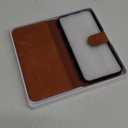 for iPhone 12 Pro Max Genuine Leather Wallet caseRFID Blocking4 Credit Card HolderReal Leather Flip Folio Book Phone case Protective Cover Women Men for Apple 12ProMax case Light Brown