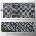 SAND MINE Waterproof Outdoor Rug 10x20 ft, Plastic Reversible Rug, Modern Area Rug, Large Floor Mat for Outdoors, RV, Patio, Backyard, Deck, Picnic, Beach, Camping, Black & Grey