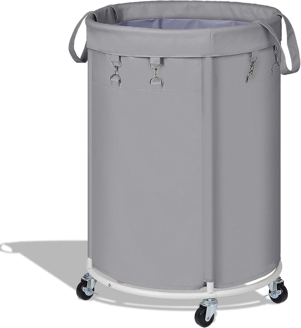 150L Large Capacity Rolling Laundry Basket Hamper with Wheels, Clothes hamper and Removable Bag for Home, Laundry Room, Bedroom, Bathroom, Apartment, Dorm