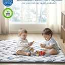 Baby Play Mat, 50x50 Thickened Playpen Mat, Non-Slip Baby Mat for Floor, Foldable Portable Playmat Suitable for babies learning to crawl and for travel
