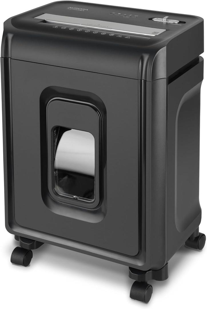 Aurora AU1085MA High-Security 10-Sheet Micro-Cut Paper and Credit Card Shredder with 4-Gallon Pullout Wastebasket/ 20 min Run Time
