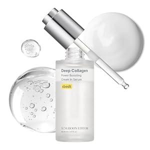 SUNGBOON EDITOR Deep Collagen Power Boosting Cream In Serum | Collagen & Niacinamide Face Serum for Women | Hydrating for Sensitive Skin | Glass Skin Korean Skincare