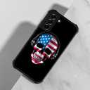 CARLOCA Compatible with Samsung S22 Case,American DJ Skull Samsung Galaxy S22 Cases Graphic Design Shockproof Anti-Scratch Drop Protection Case