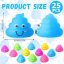 WinnerWhy 100 Pcs Poop Toys Fake Mini Poop Figurines Mini Glitter Expressions Small Fake Shimmering Rainbow Rubber Toys for Easter Stuffers Easter Gifts April Fools' Pranks Piata Party Stuffers