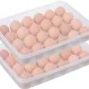 Deviled Egg Containers with Lid, (Set of 2),Stackable Plastic Egg Holder for 48 Eggs,Clear Egg Storage Holder for Fridge,Keep Fresh,Easter,Thanksgiving Party Kitchen Supplies