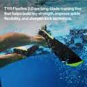 TYR Flexfins 2.0 - Unisex Natural Rubber Fins for Swim Training, Medium