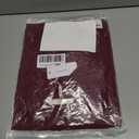 Women V Neck 3/4 Sleeve Pleated A-Line Dress with Belt Swing Midi Dresses for Spring Summer Autumn (L)