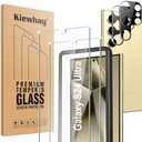 Kiewhay Tempered Glass Compatible with Samsung Galaxy S24 Ultra 5G Screen Protector 6.8'', 2 Pcs Screen Protector + 2 Pcs Camera Lens Protector, [Not for Galaxy S24 5G] 99.99% HD Glass Film - 4 Pcs, Pack 2