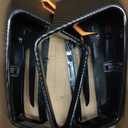 X AUTOHAUX Pair New Exterior Rear View Mirror Housing Door Wing Mirror Covering Cap Carbon Fiber Pattern for Mercedes Benz a B C E GLA Class W204 W212