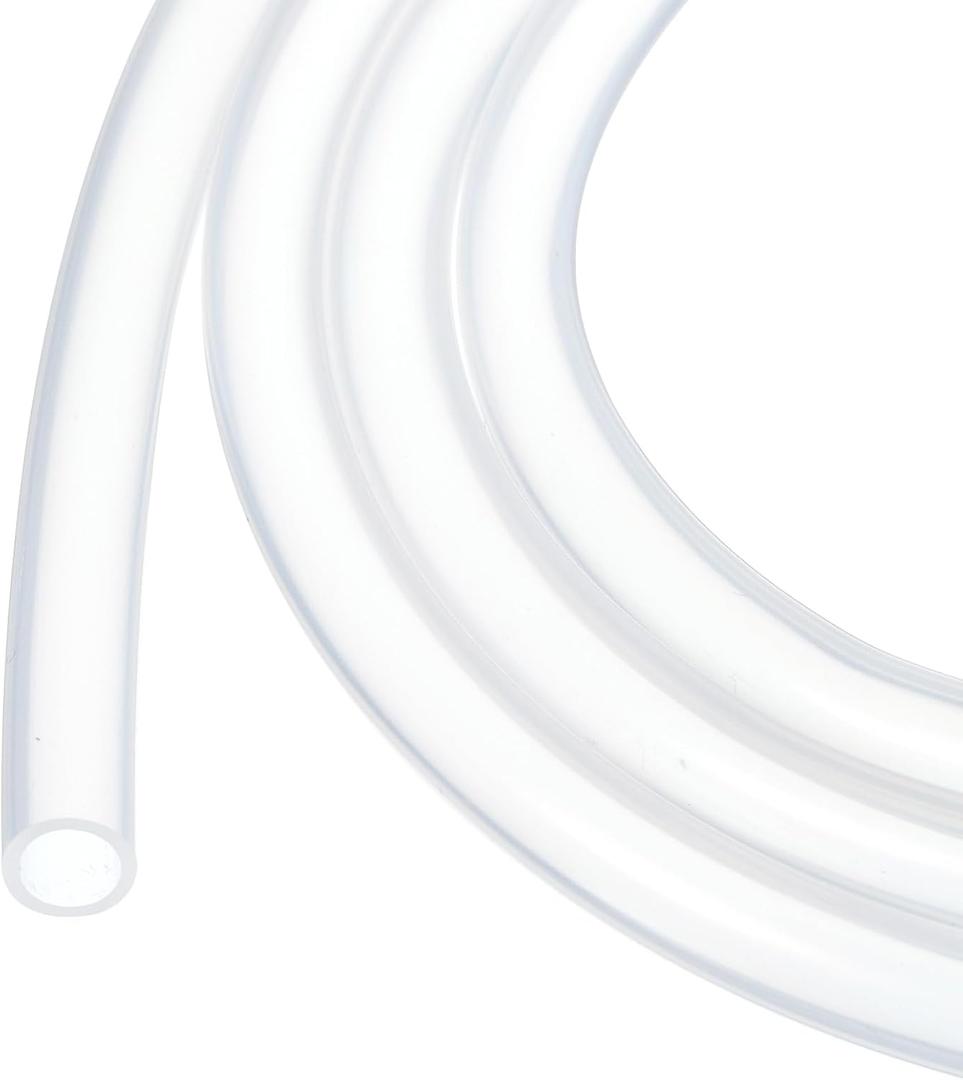 6.6ft 1/4" ID x 5/16" OD Silicone Tubing Clear 6mm x 8mm Industrial Plastic Tubing Pure Silicone Hoses for Pump Siphoning Draining Irrigation Brewing