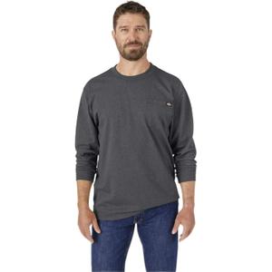 Dickies Men's Long Sleeve Heavyweight Crew Neck (Gray, XL)