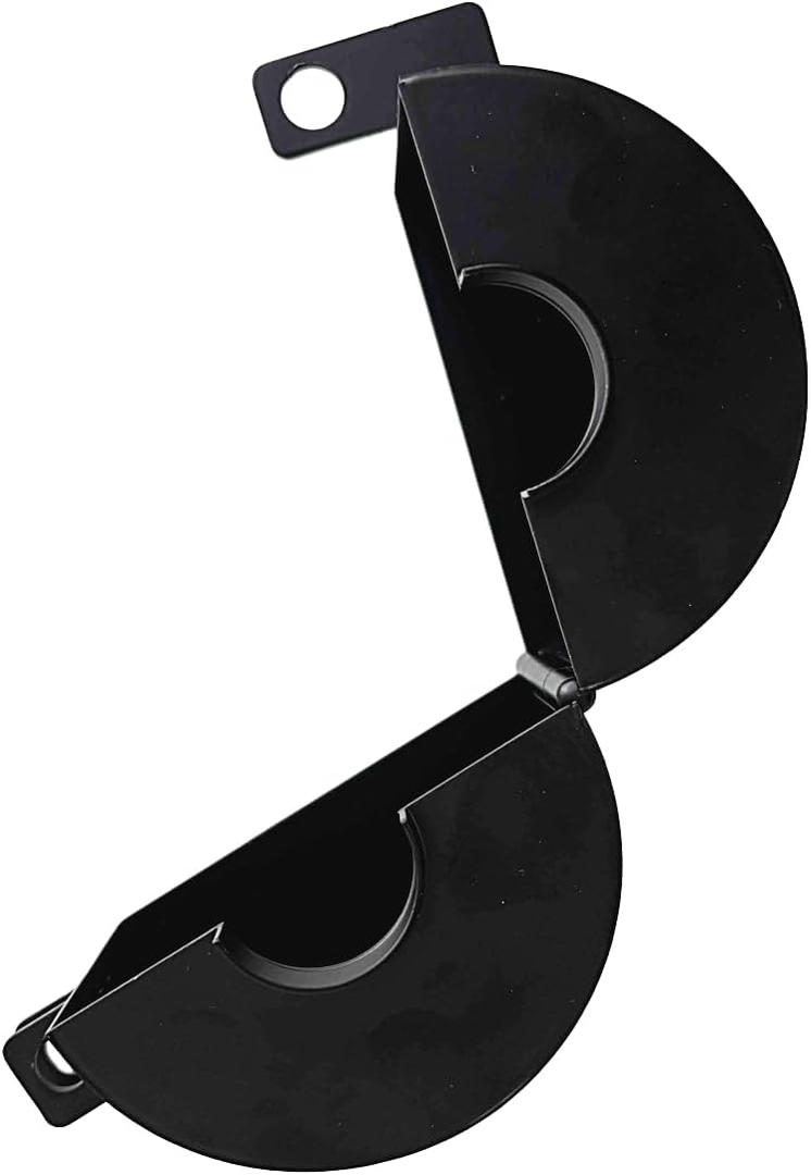 Door Knob Lockout Device (Matt Black, Padlock Not Included). Door Handle Lock - Prevents Doorknobs from Turning and Access to Keyhole. Childproof Door Knob Cover.