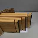 BAMEOS 4" High Bamboo Drawer Dividers - Adjustable Small Drawer Organizer - Kitchen, Dresser, Bathroom, Bedroom & Office - 4-pack (Natural)