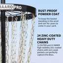 PDGA Approved HIAARO PRO Disc Golf Basket, Portable Disc Golf Target with Heavy Duty 24 Chains, Professional Disc Golf Basket