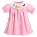 IBTOM CASTLE Baby Girl Birthday Party Dress: Toddler Short Puff Sleeve Crew Neck A-line Dress Cotton Ruffle Casual Birthday Party Decorations Cake Smash Summer Holiday Sundresses Pink 12-18 Months (Black)